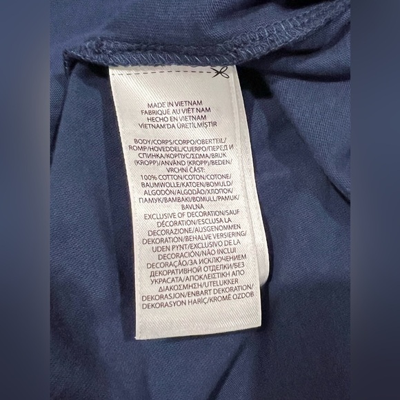 Polo Ralph Lauren Womens Wrap T-Shirt Dress Navy Blue Tie Up Cotton Size XL - Picture 10 of 11